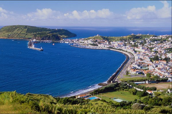 588088 Horta Harbor, Faial, Azores, Portugal A4 Photo Print