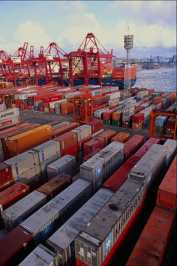 588093 Hong Kong's Container Port, Hong Kong A4 Photo Print