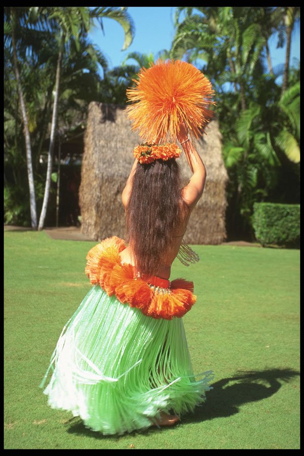 589002 Woman In Hula Show, Waikiki A4 Photo Print