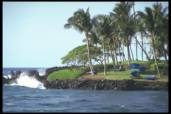 589006 Lava Flow And Resort Grounds, Kohala Coast A4 Photo Print