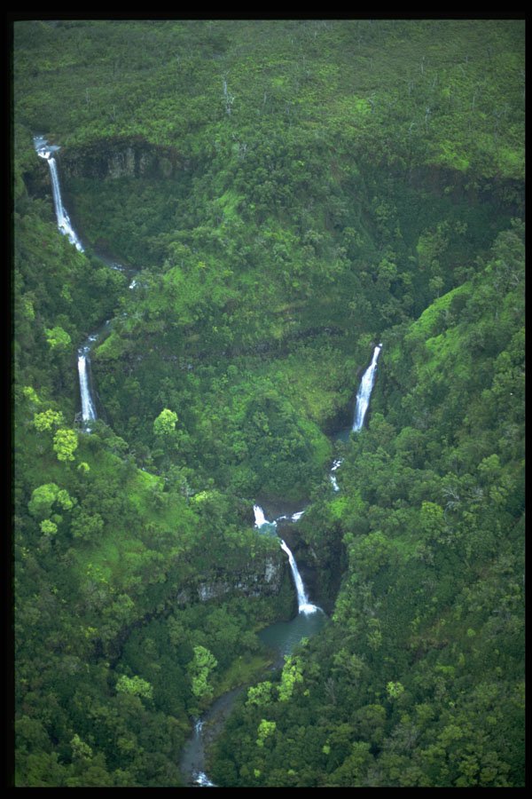 589012 Waterfall, Kauai A4 Photo Print