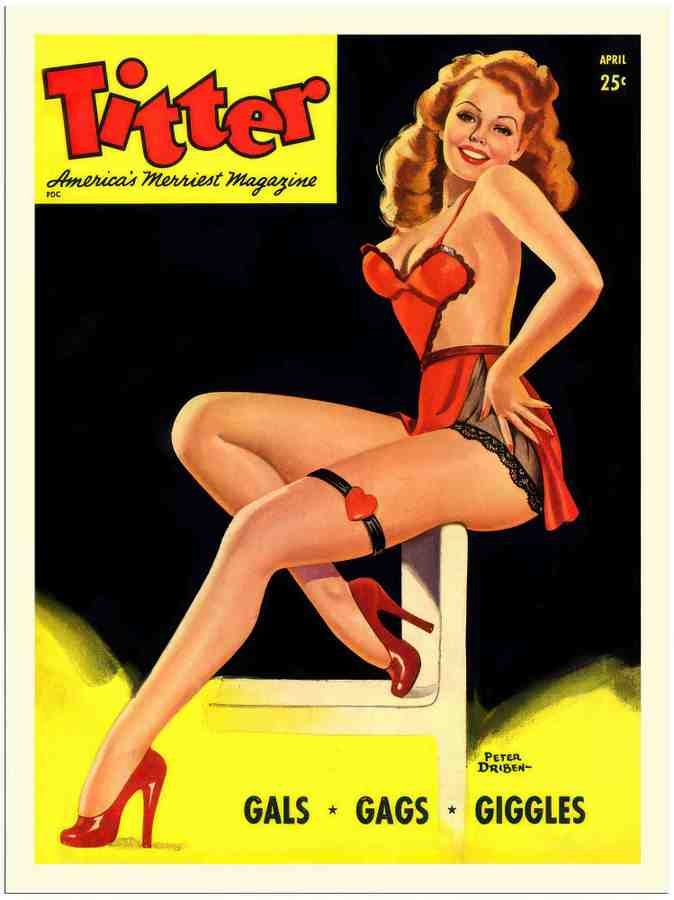 59 titter glamour magazine cover 2 Vintage Advert A4 Photo Print
