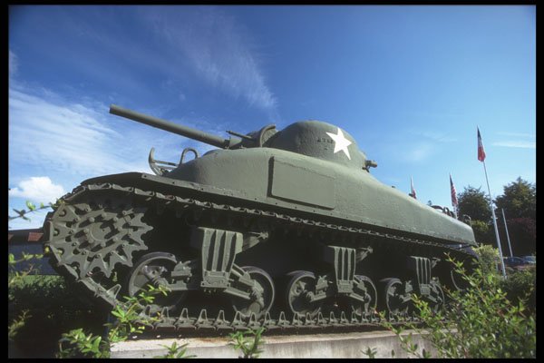 590023 Sherman Tank, Bayeux Museum A4 Photo Print