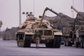 590078 U.S. Tanks At Royal Docks, Saudi Arabia A4 Photo Print