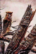 591018 Great Horned Owl A4 Limited Edition Watercolour Print