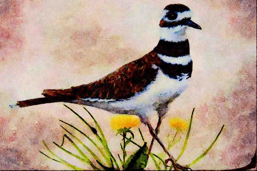 591056 Killdeer A4 Limited Edition Watercolour Print