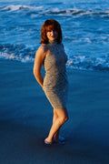 592022 Amy Gets Her Feet Wet In The Atlantic Ocean, Virginia Beach A4 Photo Print