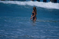 592028 Bikini Lady In The Cool Blue Water A4 Photo Print