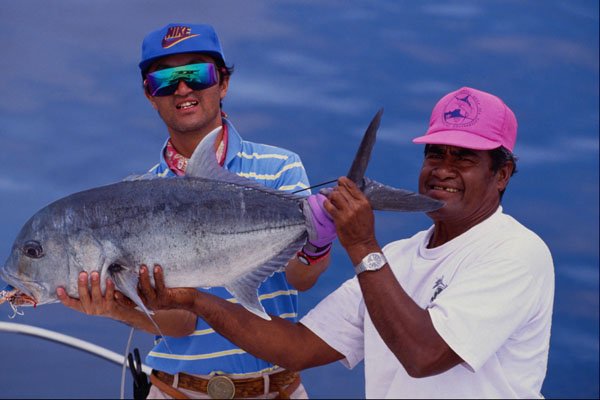 592071 Giant Trevally Before Release A4 Photo Print