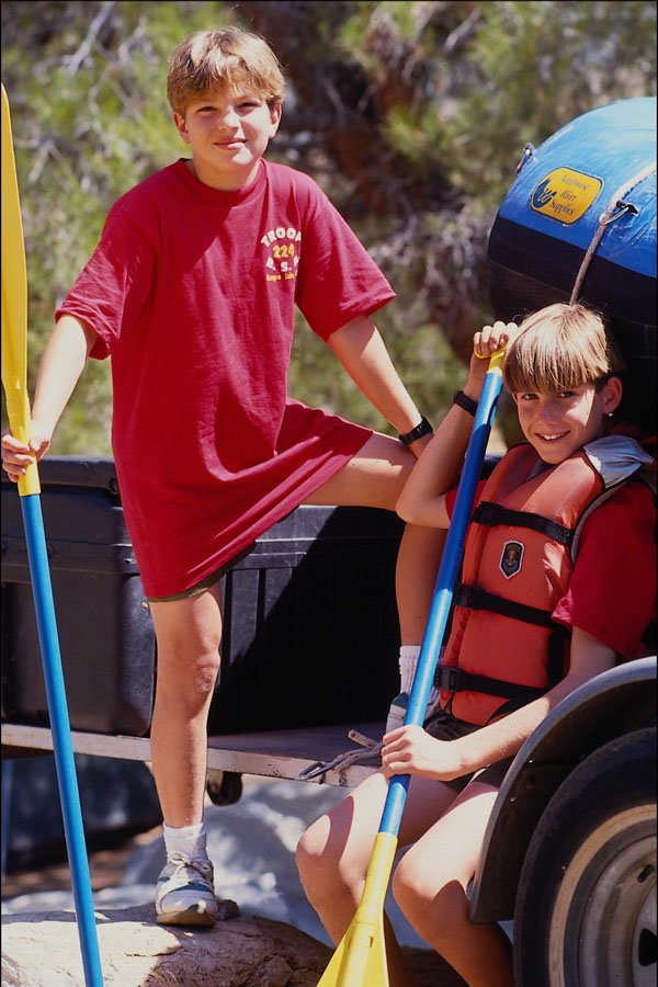 592087 Boy Scout River Rafter A4 Photo Print
