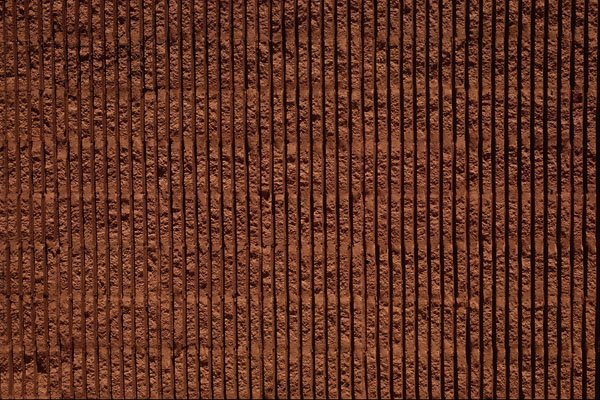 593095 Red Pitted Brick With Horizontal Grooves A4 Photo Print