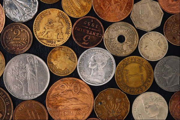 594002 Old Coins A4 Photo Print