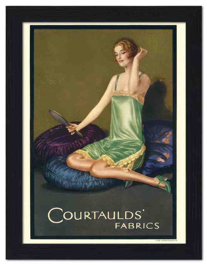 594K courtaulds fabrics 2 Vintage Advert A4 Photo Print