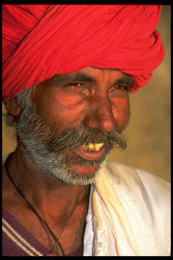 595007 Man In Red Turban, Ajmer A4 Photo Print