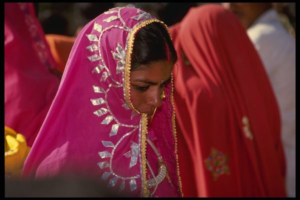 595014 Village Girl, Jaipur A4 Photo Print