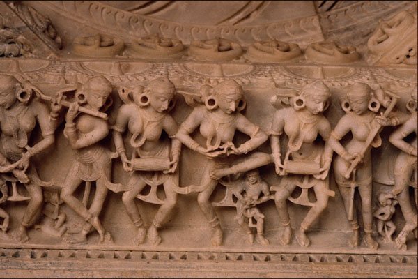595044 Celestial Dancers, Detail, Mount Abu A4 Photo Print