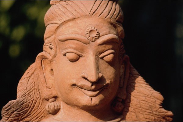 595046 Terra cotta Head Of Siva A4 Photo Print