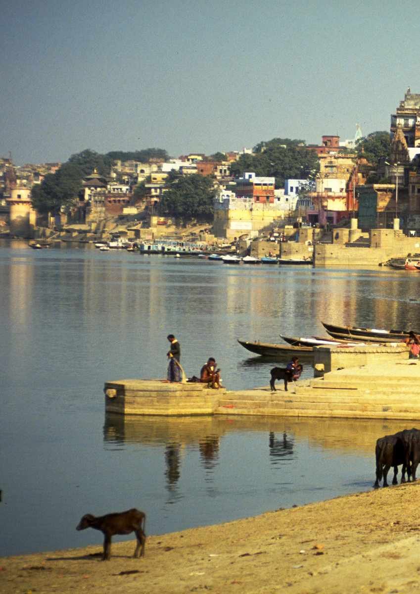 595082 Ghat By The Ganges River crop SHARP A4 Photo Print