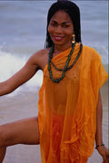 596055 Benin Girl On The Beach At Eldorado, Cotonou, Benin A4 Photo Print