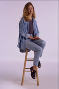 596058 Female Model In Denim A4 Photo Print