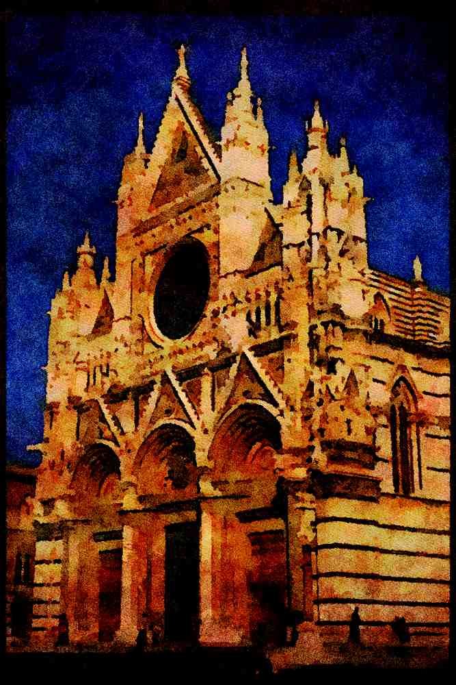 597000 Duomo, Tuscany, Italy A4 Limited Edition Watercolour Print