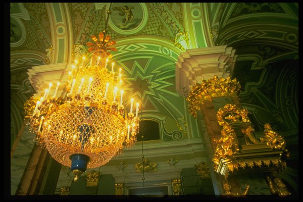 597012 Interior Detail, Cathedral Of St. Peter And St. Paul, Russia A4 Photo Print