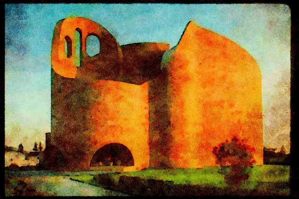 597014 St. Mary's Roman Catholic Church, Alberta, Canada A4 Limited Edition Watercolour Print