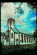 597015 Lunenburg Baptist Church, Nova Scotia, Canada A4 Limited Edition Watercolour Print