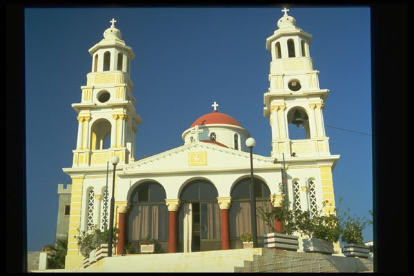 597018 Greek Orthodox Church, Crete, Greece A4 Photo Print