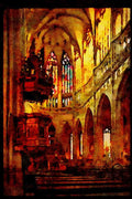 597021 Cathedral Vita, Prague, Czech Republic A4 Limited Edition Watercolour Print