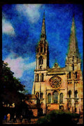 597022 Cathedral, Chartres, France A4 Limited Edition Watercolour Print