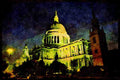 597024 St. Paul's Cathedral Illuminated, London, England A4 Limited Edition Watercolour Print