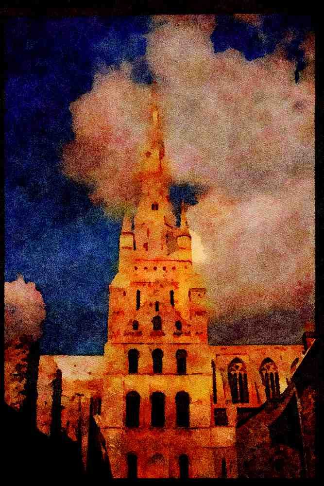 597030 Norwich Cathedral, England A4 Limited Edition Watercolour Print