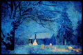 597039 Blue Church In Maitland A4 Limited Edition Watercolour Print