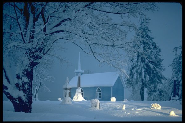 597039 Blue Church In Maitland A4 Photo Print