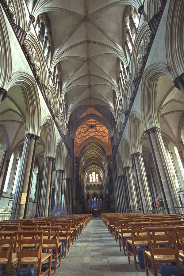 597040 Inside Salisbury Cathedral, Isle Of Man A4 Photo Print