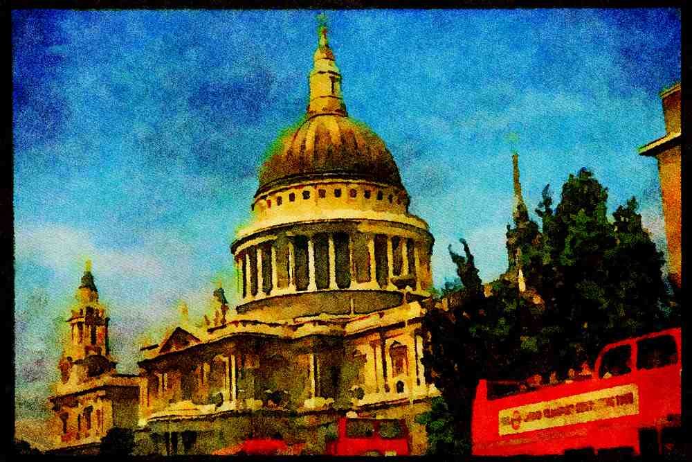 597042 St. Paul's Cathedral, London, England A4 Limited Edition Watercolour Print