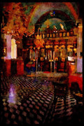 597043 Interior Of Church, Greece A4 Limited Edition Watercolour Print