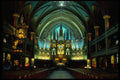 597045 Inside The Cathedral, Montreal, Quebec, Canada A4 Photo Print