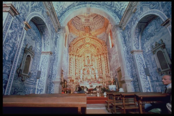 597053 Tile Work, Interior Of Church, Portugal A4 Photo Print