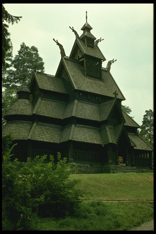 597054 Stave Church, Norway A4 Photo Print