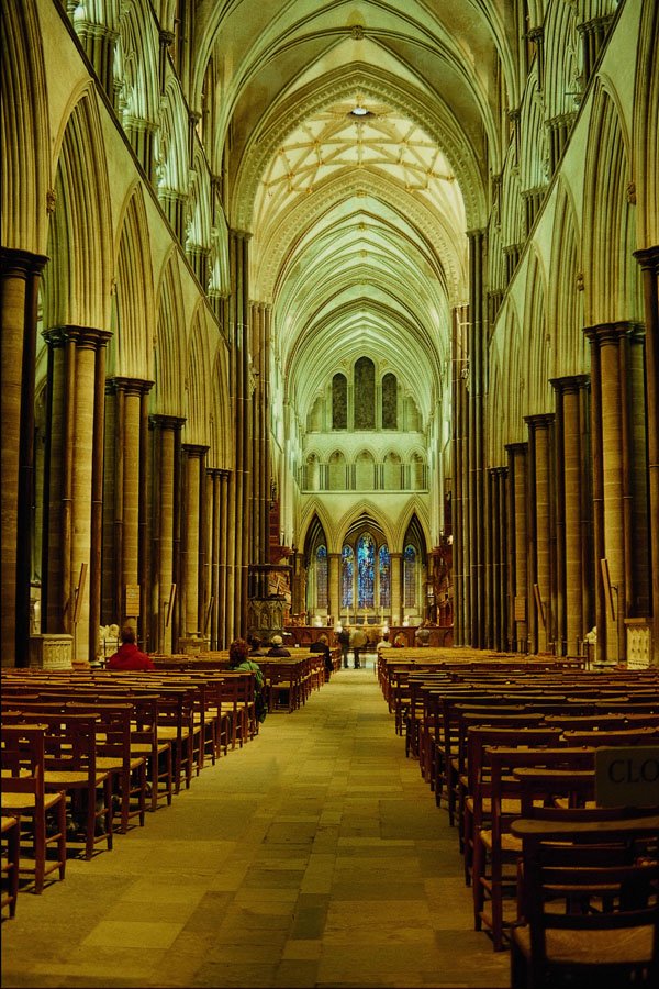 597058 Salisbury Cathedral At Night A4 Photo Print