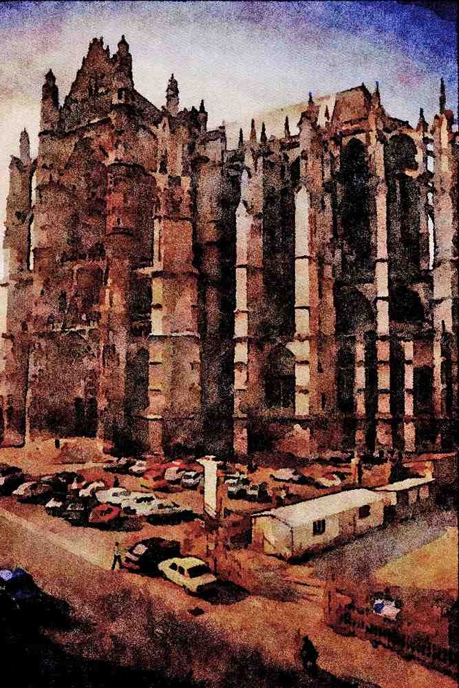 597063 Cathedral, Beauvais, France A4 Limited Edition Watercolour Print