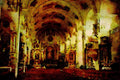 597064 Inside Monastery Church, Engelberg, Switzerland A4 Limited Edition Watercolour Print