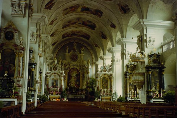 597064 Inside Monastery Church, Engelberg, Switzerland A4 Photo Print