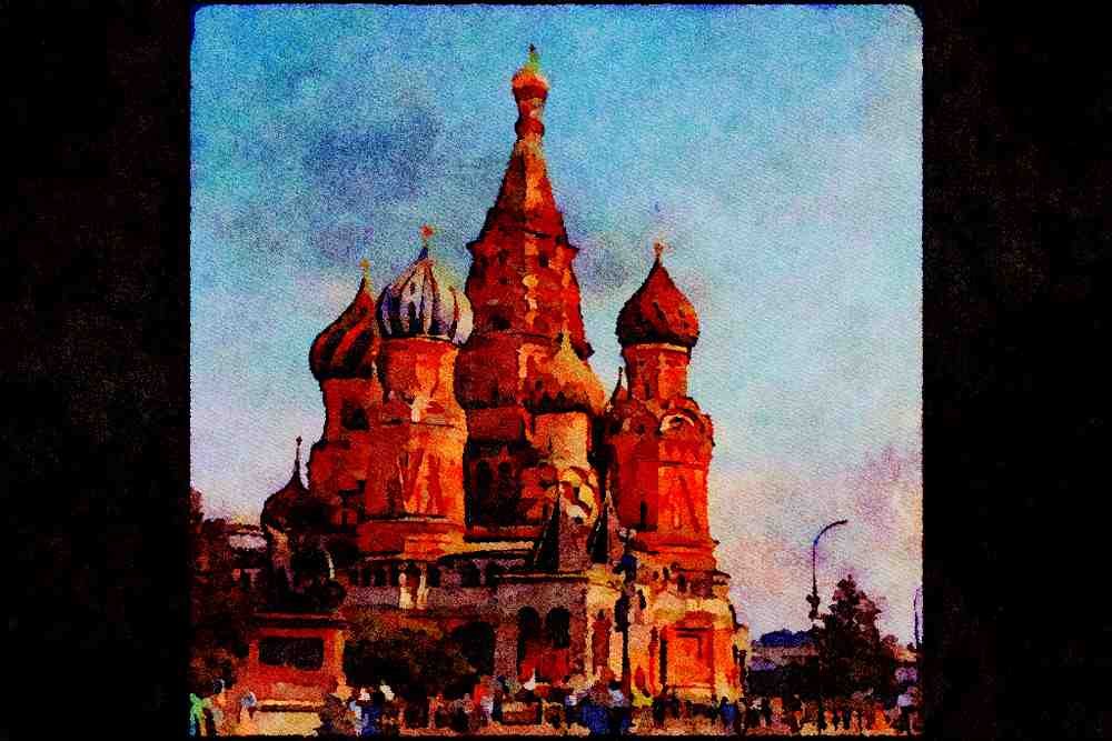 597069 St. Basil's Cathedral, Moscow, Russia A4 Limited Edition Watercolour Print