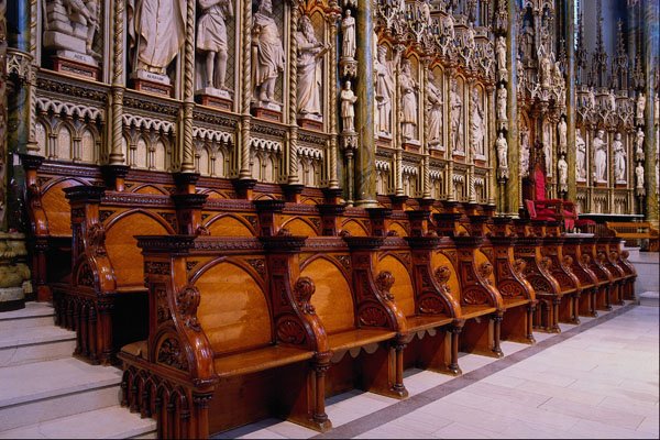 597072 Stalls And Gallery, Notre Dame Cathedral, Ottawa, Canada A4 Photo Print