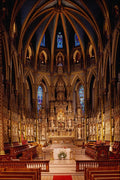 597073 Sanctuary With Altar, Notre Dame Cathedral, Ottawa, Canada A4 Photo Print