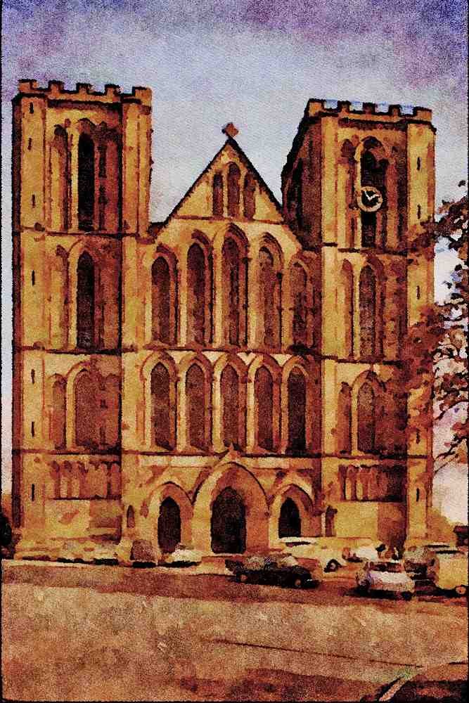 597076 Ripon Cathedral, England A4 Limited Edition Watercolour Print