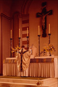 597078 Priest Praying During Mass, Haywards Heath, England A4 Photo Print